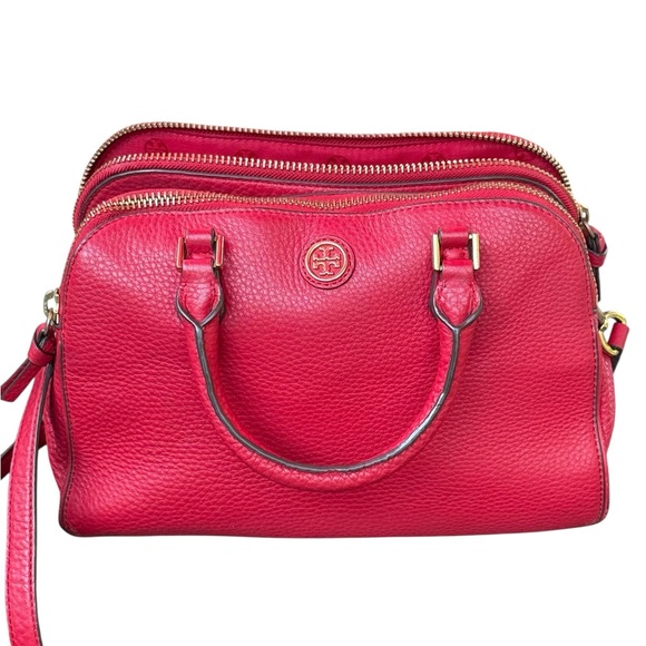 Tory Burch Handbags - Tory Burch Crossbody Bag Purse Vibrant Red Satchel